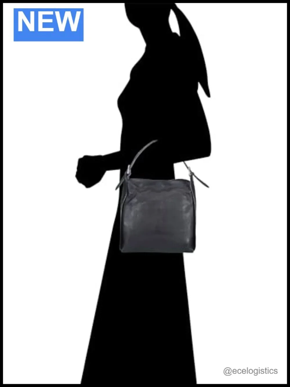 Genuine Leather Studded Hobo Handbag with Adjustable Crossbody Strap